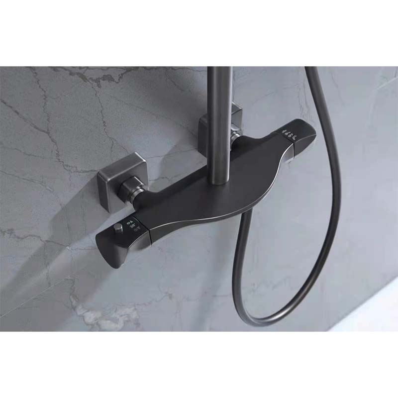 Black matte Thermostatic shower column