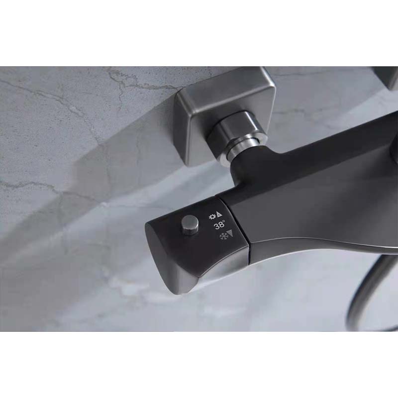 Black matte Thermostatic shower column